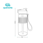 Quencha 680ML Travel Water Bottle Built-in Straw Dual Spout Leak-Proof