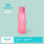 QUENCHA 17oz & 37oz Flip Cap Plastic Water Bottle