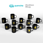 Quencha 325ml Chip Resistant Coffee Mug with Zodiac Design Porcelain Coffee Cup