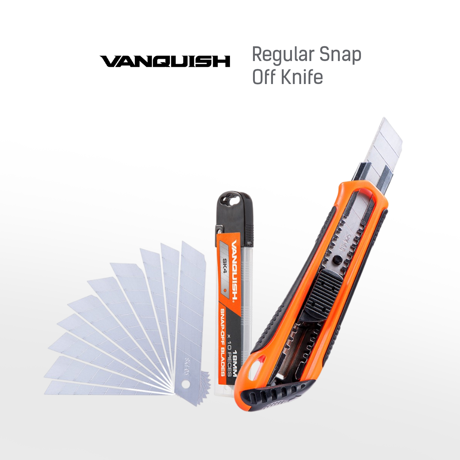 VANQUISH Premium Auto Loading Snap Off Knife 0.70inch | 18mm