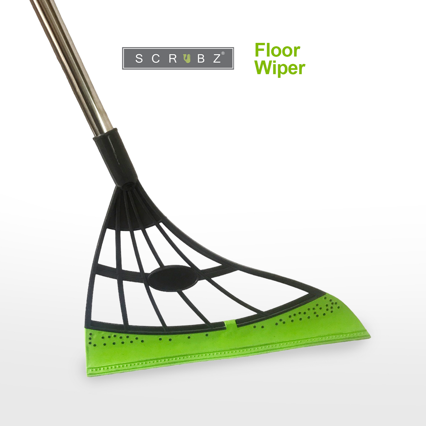 SCRUBZ Premium Floor Wiper, Rubber Blade/Foam Floor Sweeper