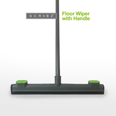 SCRUBZ Premium Floor Wiper, Rubber Blade/Foam Floor Sweeper