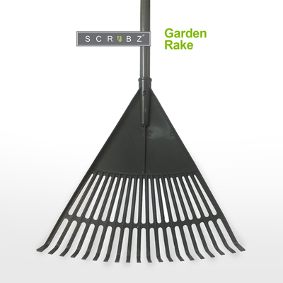 SCRUBZ Premium Claw Garden Rake, Grass Rake, Soil Rake, Leaf Rake