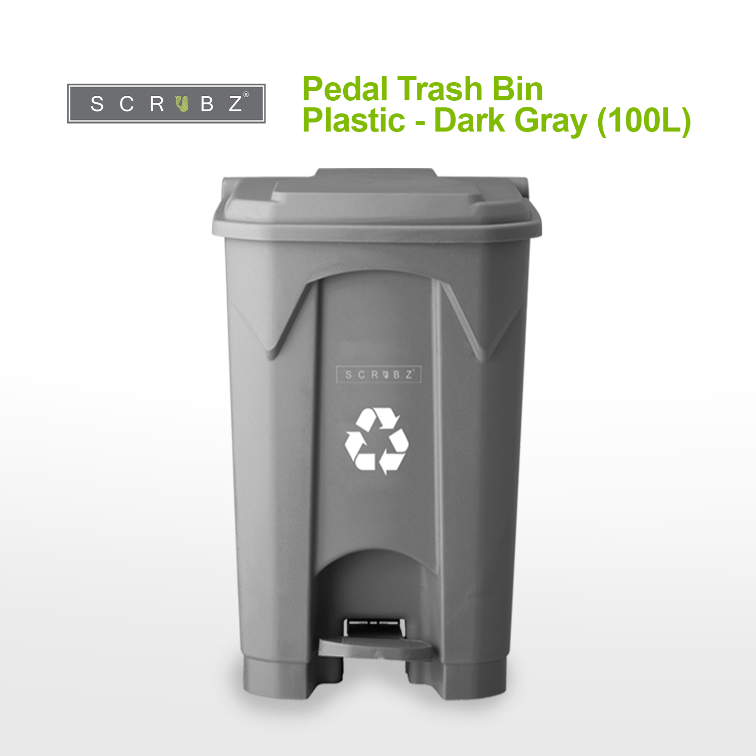 pedal trash bin SCRUBZ Pedal Trash Bin Plastic 100L | 80L | 50L