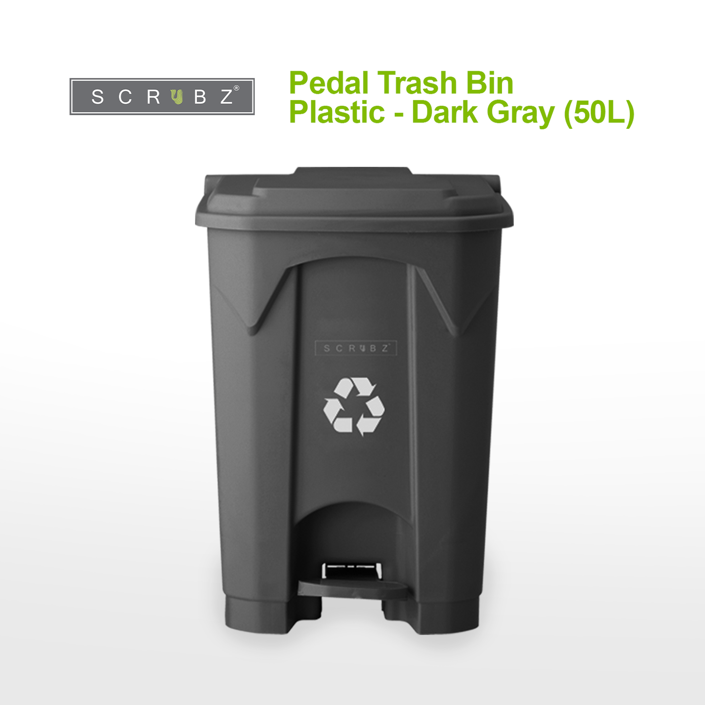 SCRUBZ Pedal Trash Bin Plastic 100L | 80L | 50L | 30L SCRUBZ Pedal Trash Bin Plastic 100L | 80L | 50L | 30L