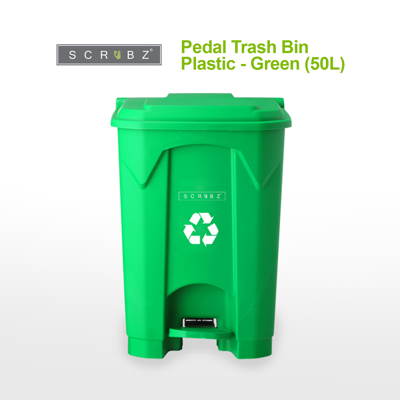SCRUBZ Pedal Trash Bin Plastic 100L | 80L | 50L | 30L