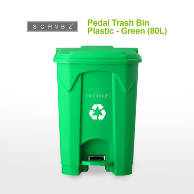 SCRUBZ Pedal Trash Bin Plastic 100L | 80L | 50L | 30L