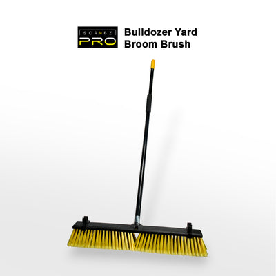 SCRUBZ Pro Bulldozer Yard Broom 24 inch Floor Brush