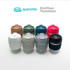 Quencha 12oz Glass Coffee Tumbler with Built-in Straw