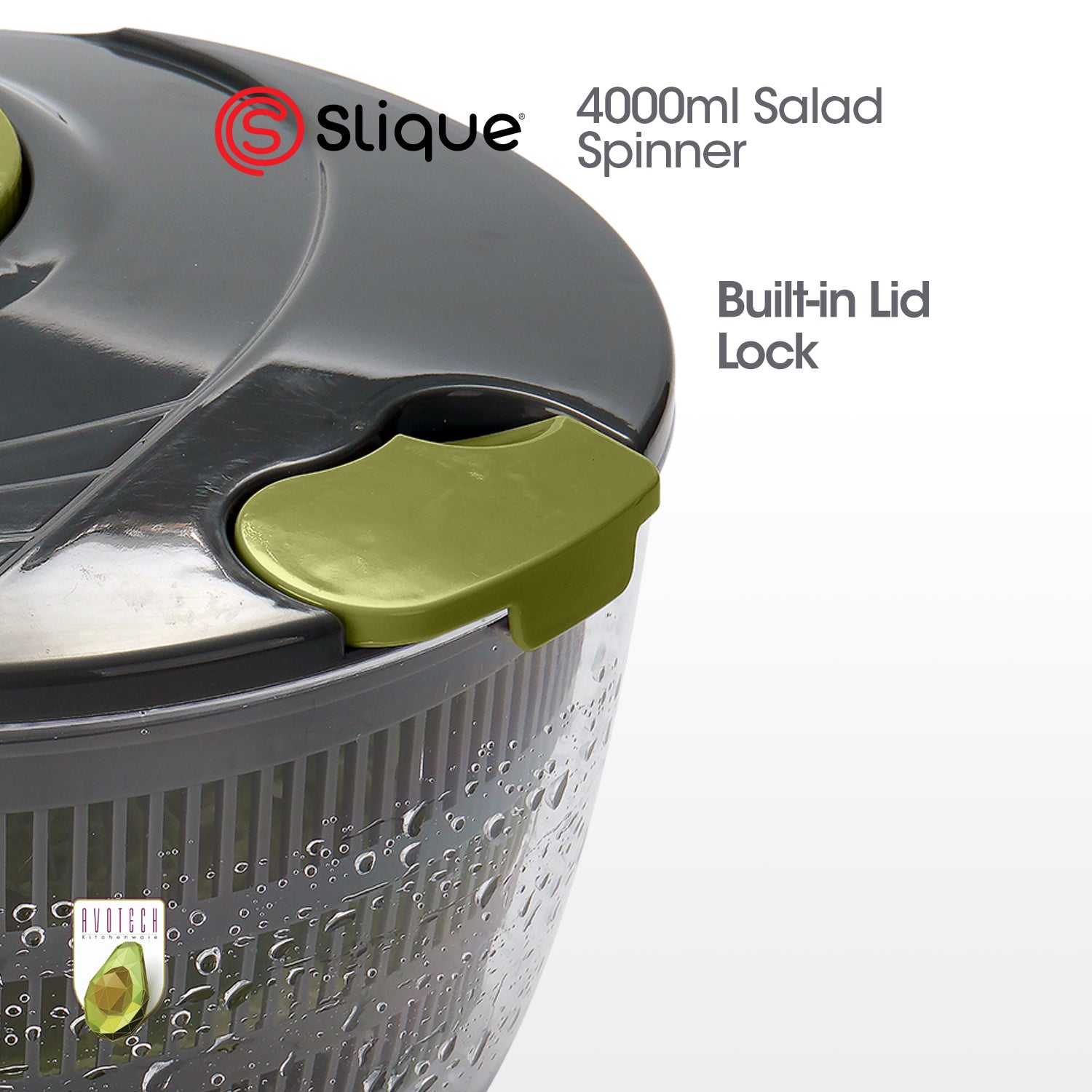 SLIQUE Avotech Anti-Slip Base Salad Spinner 4000ml | 4L