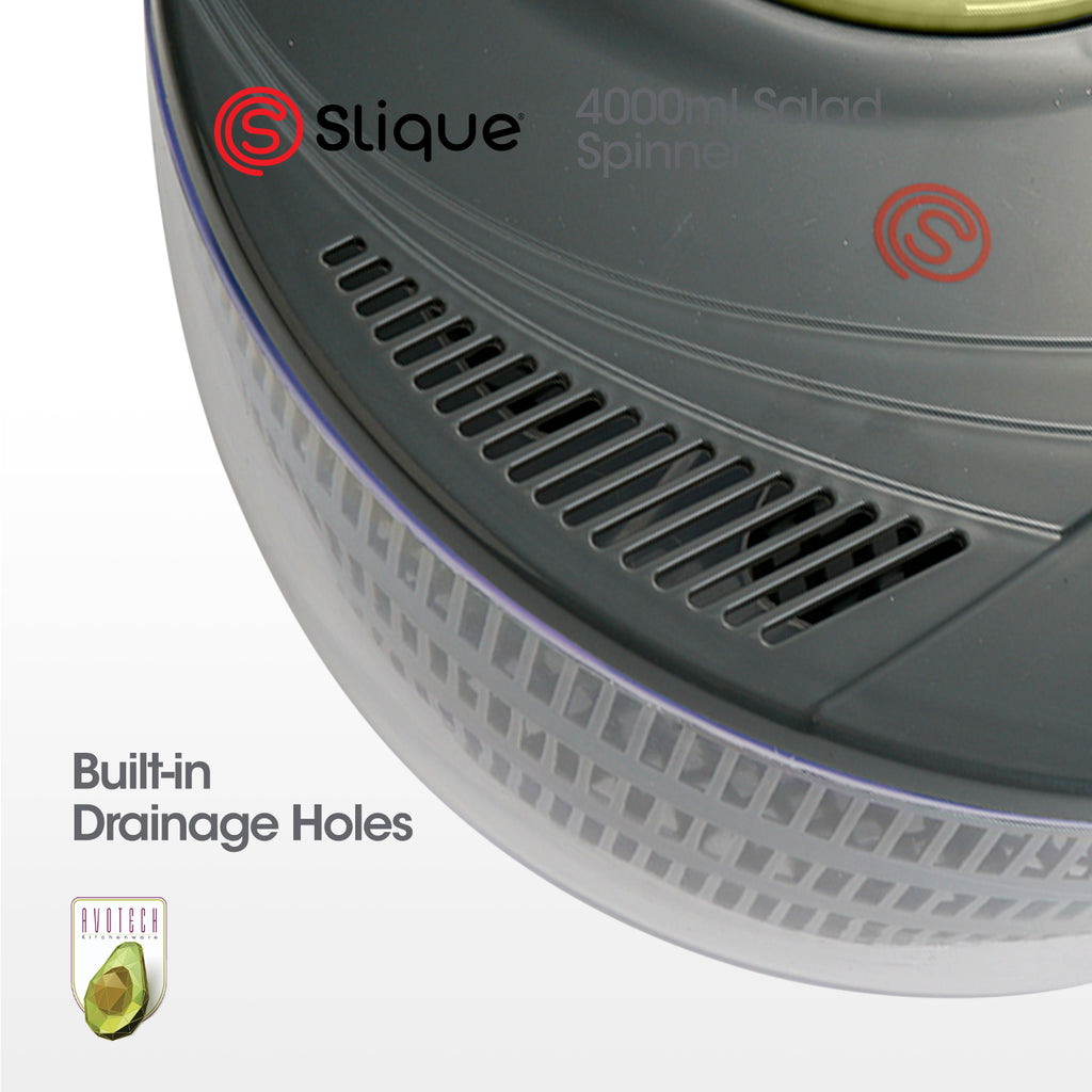 SLIQUE Avotech Anti-Slip Base Salad Spinner 4000ml | 4L
