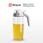SLIQUE Premium Sodium Glass Oil Dispenser Jar, Condiments Organizer Bottle 300/600ml