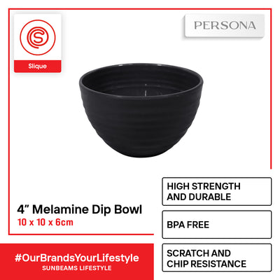SLIQUE Premium Melamine Dinner Plate, Serving Plate, Dessert Plate, Bowl, Serving Bowl, Deep Bowl, Sauce Dish, Tumbler, Rice Spoon, Soup Ladle - Persona Collection | Ripple Design | Dinnerware Sets