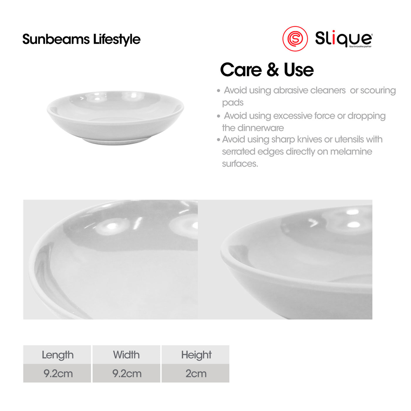 SLIQUE Premium Melamine Dinner Plate, Serving Plate, Dessert Plate, Bowl, Serving Bowl, Deep Bowl, Sauce Dish, Tumbler, Rice Spoon, Soup Ladle - Persona Collection | Ripple Design | Dinnerware Sets