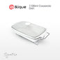 SLIQUE Casserole Serving Dish Rectangle, Signature Porcelain Collection Stand with Candle Burner