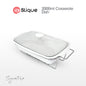 SLIQUE Casserole Serving Dish Rectangle, Signature Porcelain Collection Stand with Candle Burner