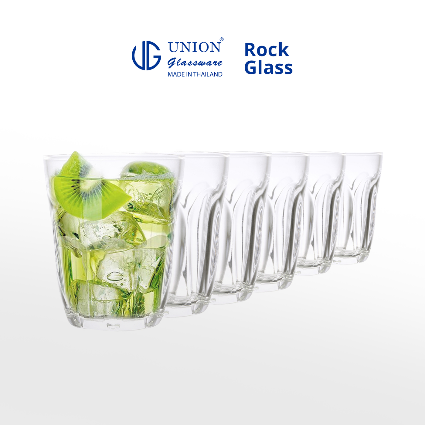 UNION GLASS Thailand Premium Clear Glass Rock Glass 220ml | 8oz Set of 6