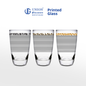 UNION GLASS Printed Glass Limited Edition Design Water, Juice, Soda Glass 360ml | 13oz [Set of 3]