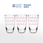 UNION GLASS Printed Glass Limited Edition Design Water, Juice, Soda Glass 360ml | 13oz [Set of 3]