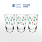 UNION GLASS Thailand Premium Printed Glass Limited Edition Design Water, Juice, Soda Glass 445ml | 16oz Set of 3