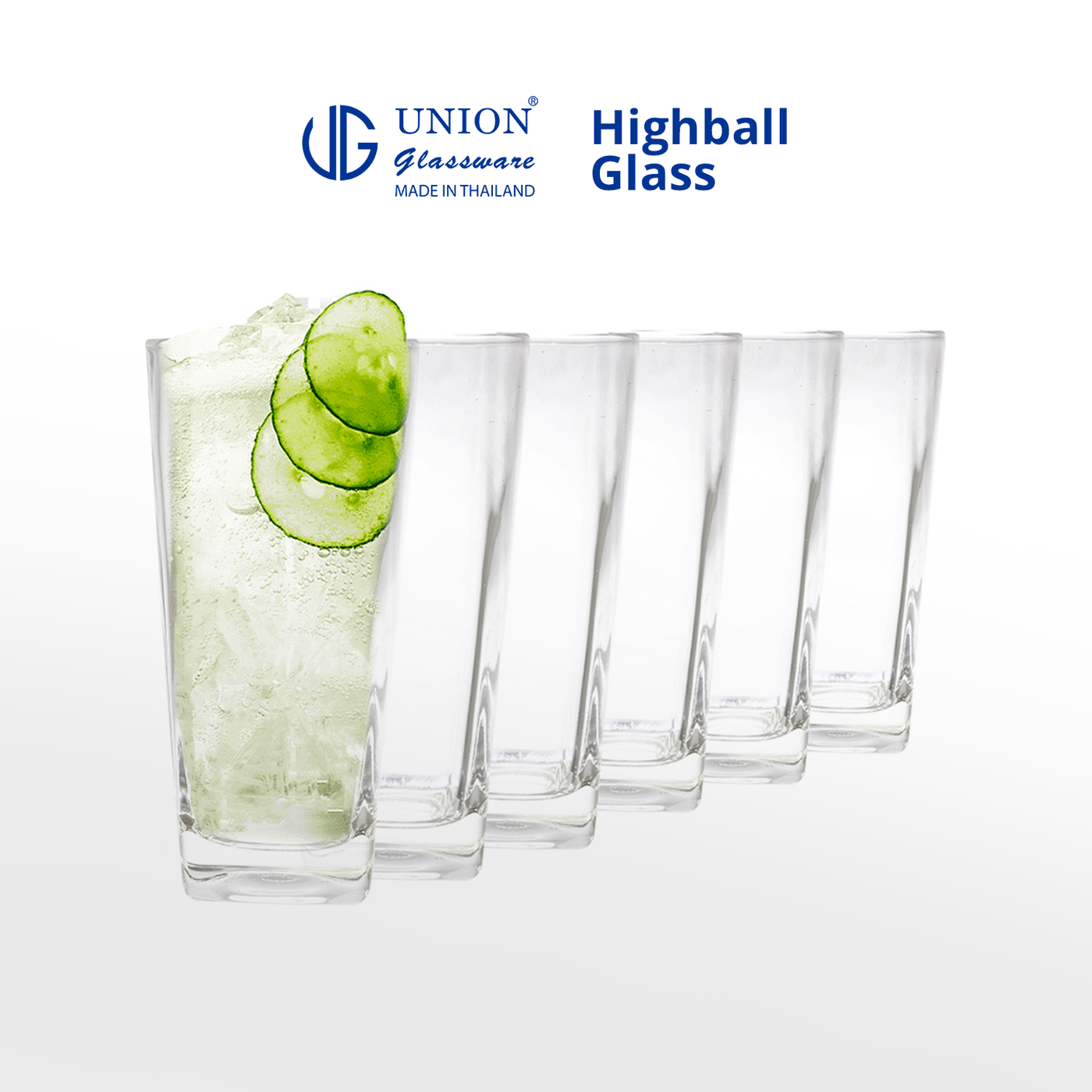 UNION GLASS Thailand Premium Clear Glass Rock Glass 310ml Set of 6