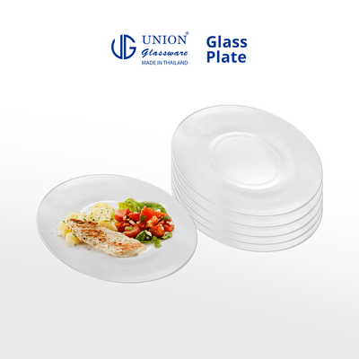 UNION GLASS Thailand Premium Clear Glass Saucer 355ml Set of 6