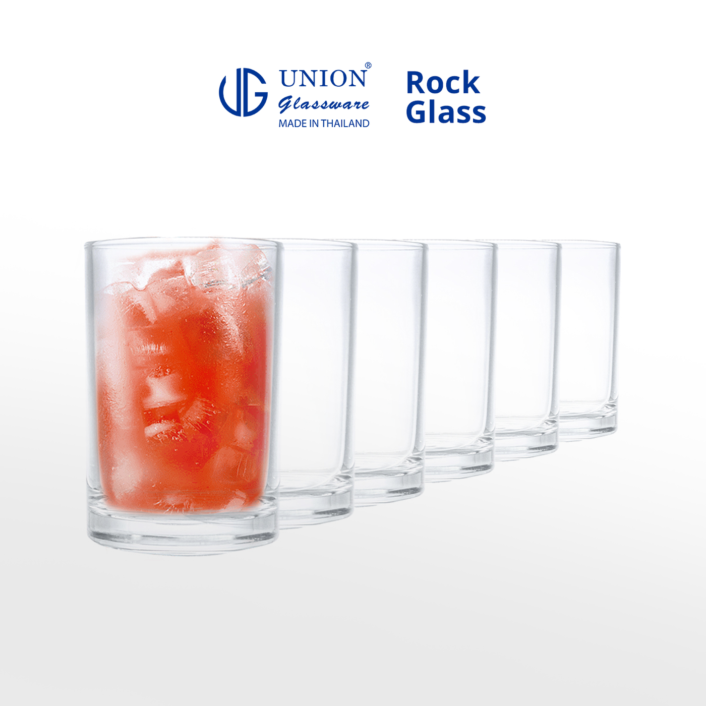 UNION GLASS Thailand Premium Clear Glass Rock Glass 170ml Set of 6