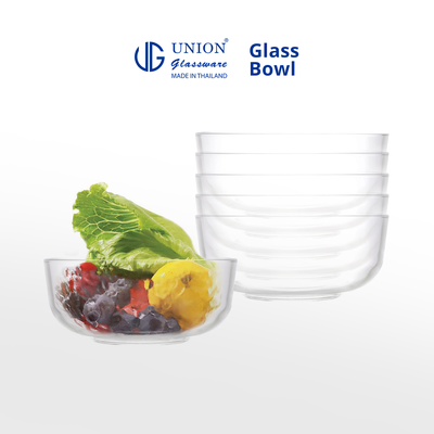 UNION GLASS Thailand Premium Clear Glass Bowl 515ml | 5.5oz | 5.5" Set of 6
