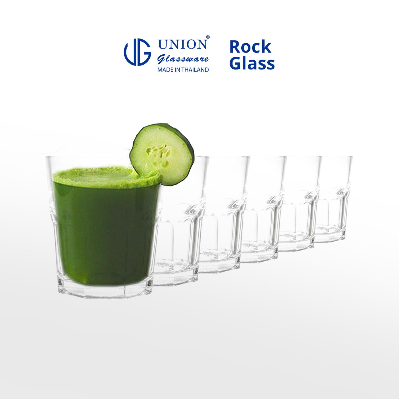UNION GLASS Thailand Premium Clear Glass Rock Glass 306ml Set of 6
