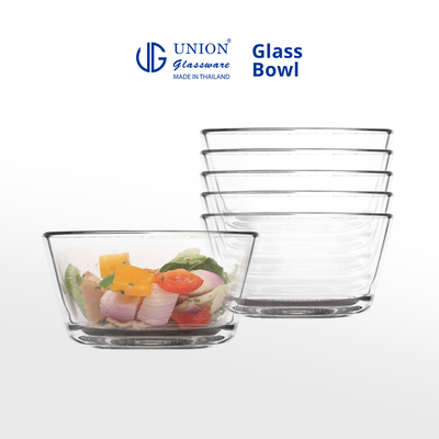 UNION GLASS Thailand Premium Clear Glass Bowl 620ml | 61oz Set of 6