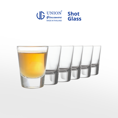 UNION GLASS Thailand Premium Clear Glass Shot Glass 63ml | 2oz Set of 6