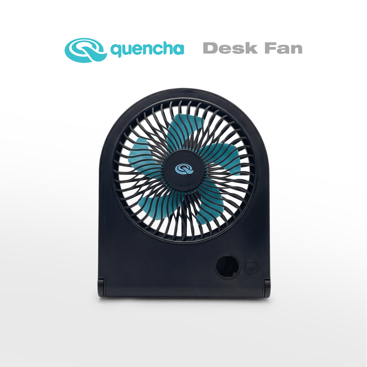 QUENCHA Portable Desk Fan 2000mAh Rechargeable Mini Fan