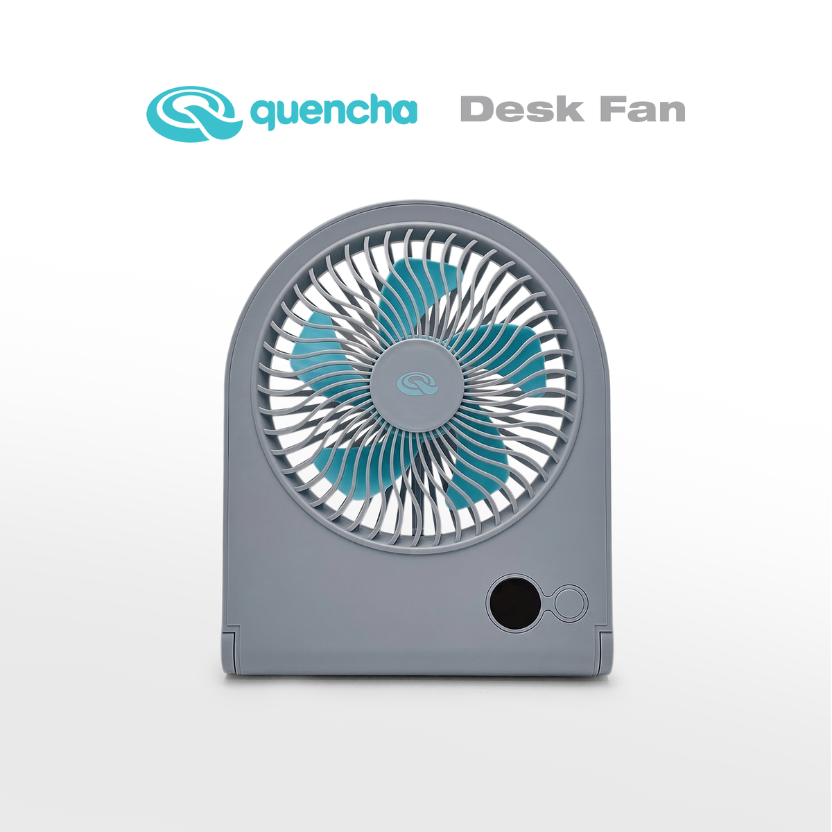 QUENCHA Portable Desk Fan 2000mAh Rechargeable Mini Fan