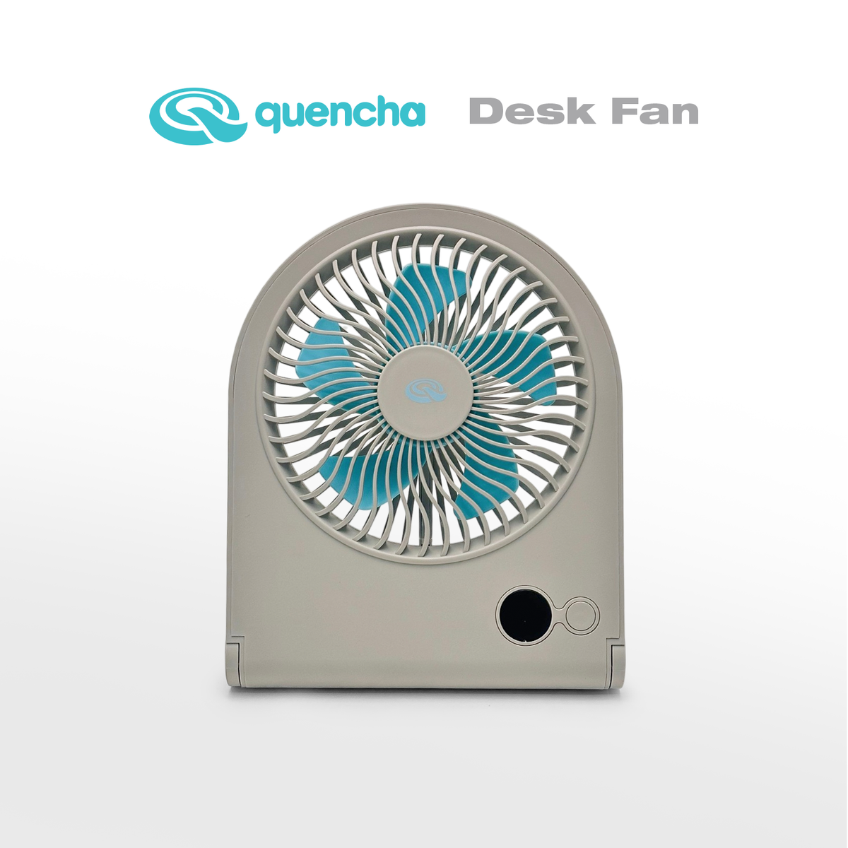 QUENCHA Portable Desk Fan 2000mAh Rechargeable Mini Fan