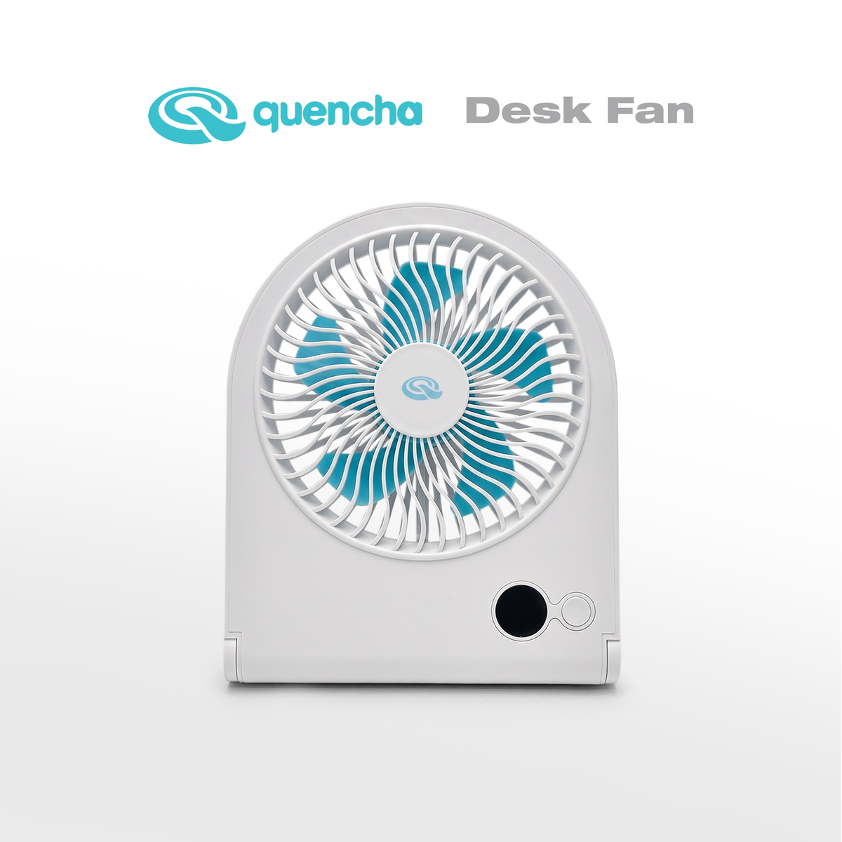 QUENCHA Portable Desk Fan 2000mAh Rechargeable Mini Fan