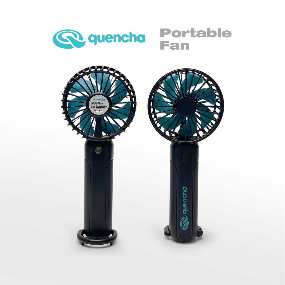 Quencha Portable Mini Fan 1200mAh High Speed Handheld Fan