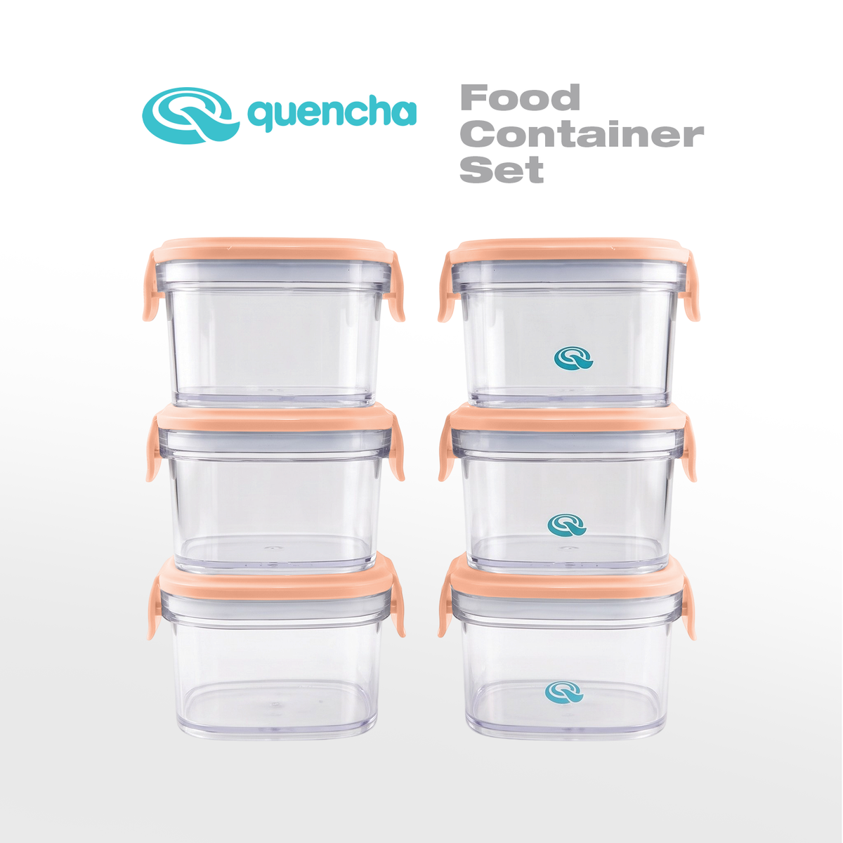 Quencha Kids Food Storage Container Set BPA Free Leak Proof Stackable Lunch Box Food Keeper