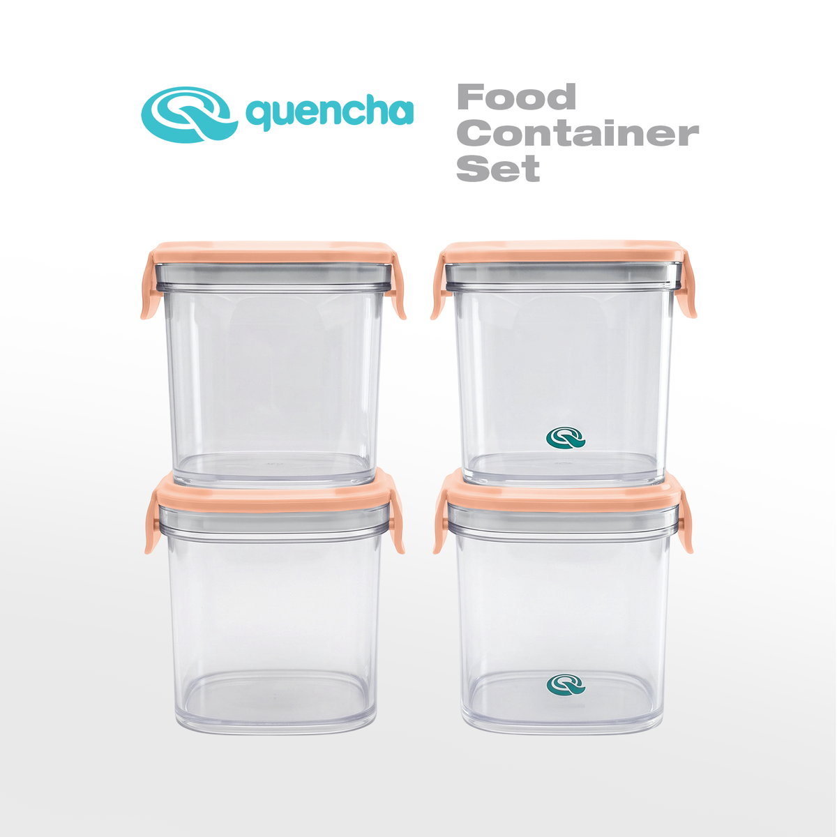 Quencha Kids Food Storage Container Set BPA Free Leak Proof Stackable Lunch Box Food Keeper