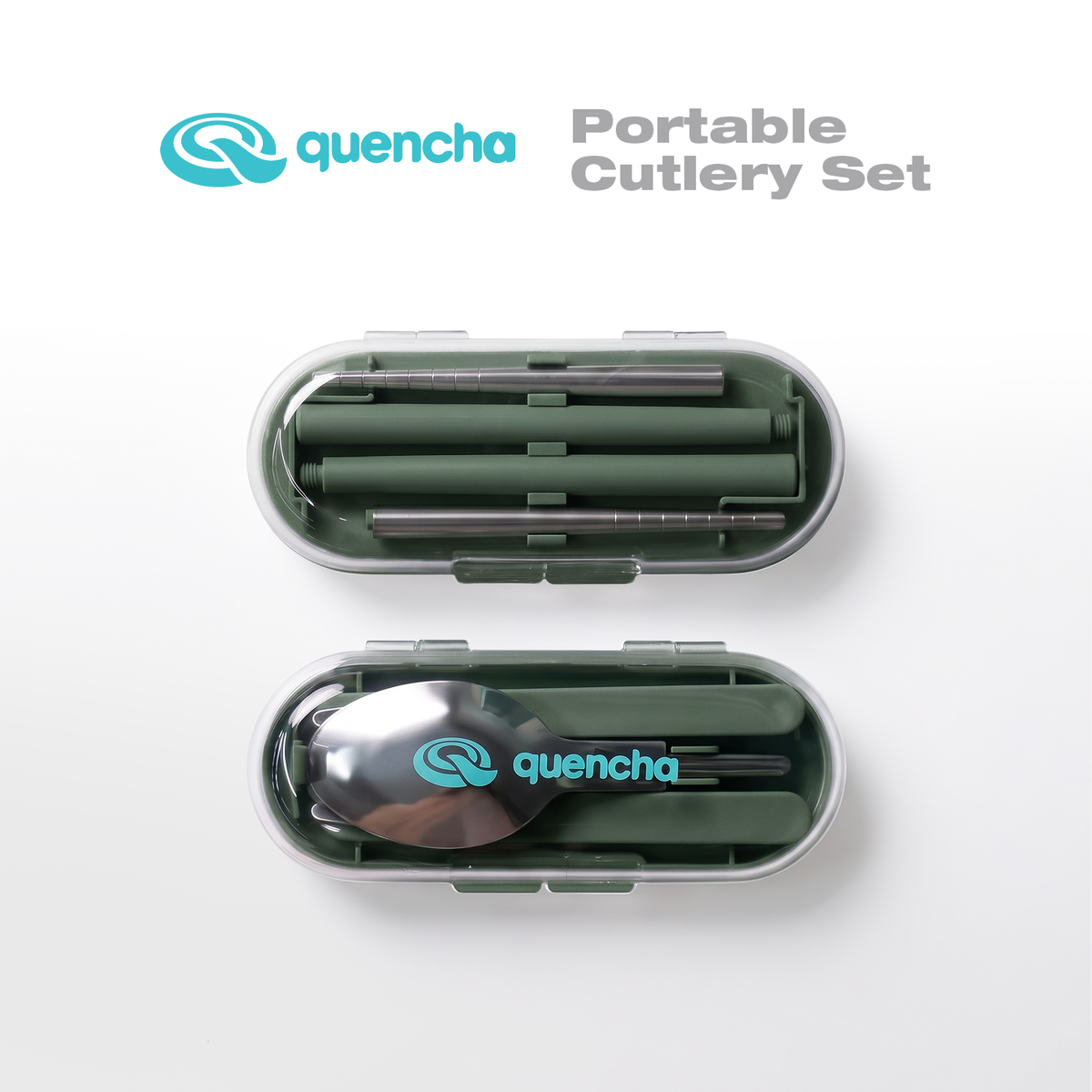 QUENCHA  Portable Cutlery Set, Collapsible Travel Utensils