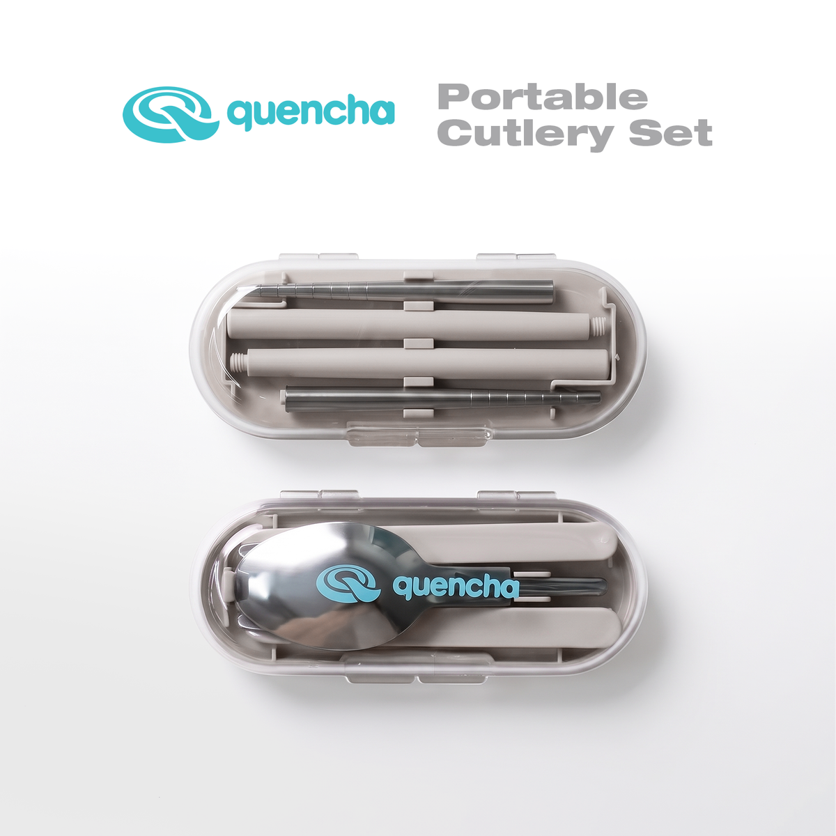 QUENCHA  Portable Cutlery Set, Collapsible Travel Utensils