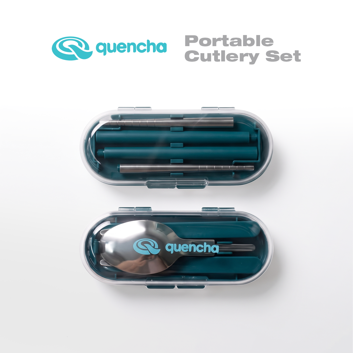 QUENCHA  Portable Cutlery Set, Collapsible Travel Utensils