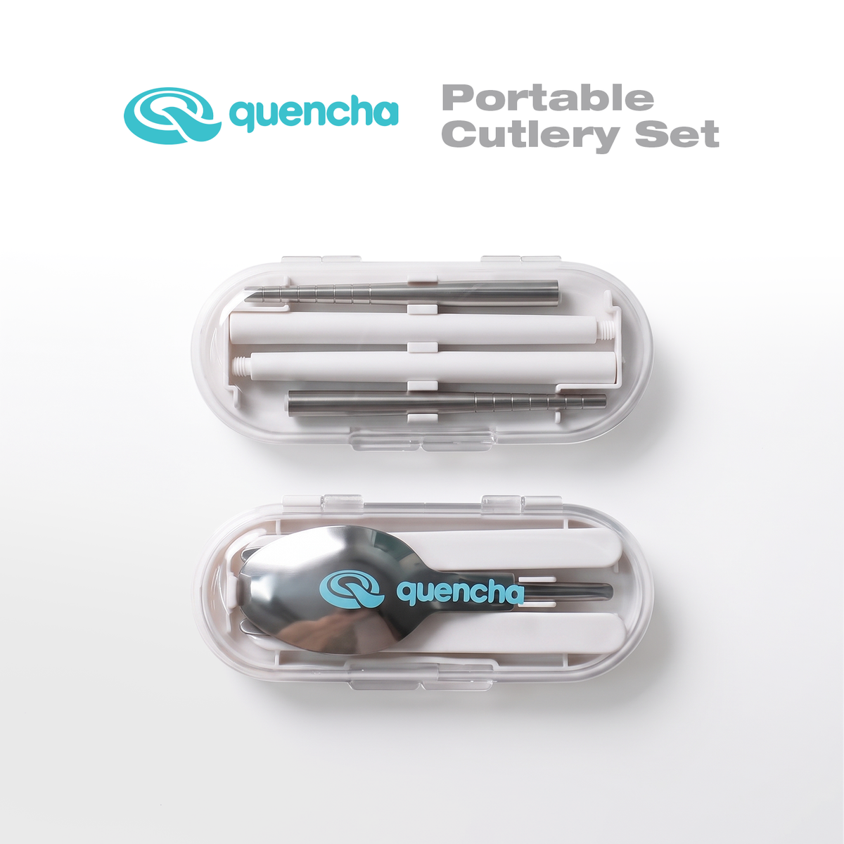 QUENCHA  Portable Cutlery Set, Collapsible Travel Utensils