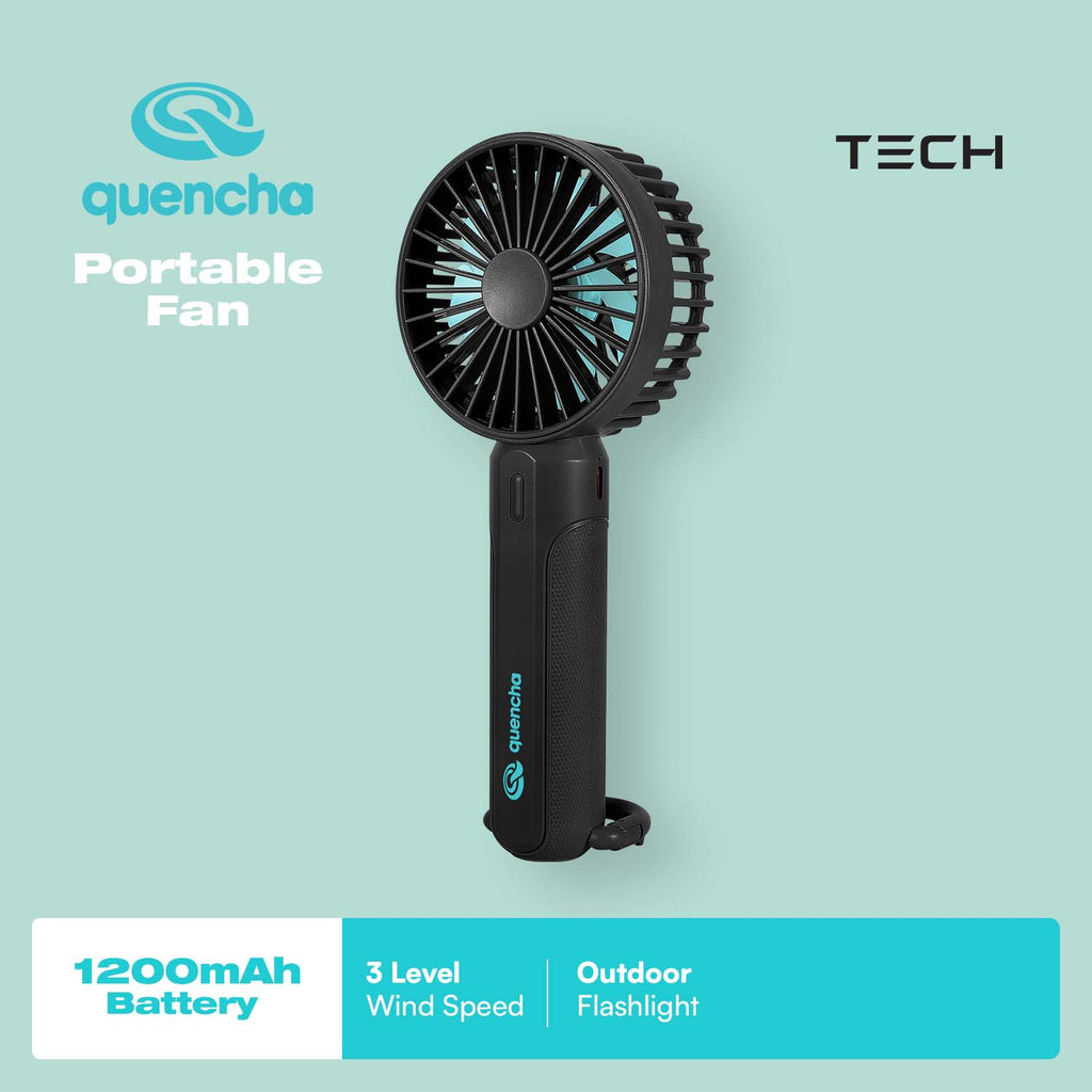 Quencha Portable Mini Fan 1200mAh High Speed Handheld Fan
