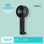 Quencha Portable Mini Fan 1200mAh High Speed Handheld Fan