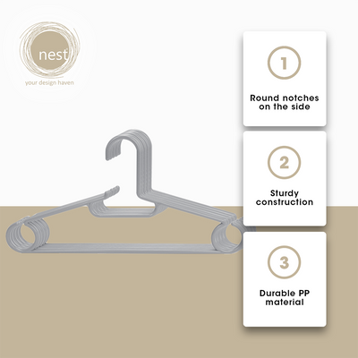 NEST DESIGN LAB Premium Flocking Hanger Set of 5 Amazing Gift Idea For Any Occasion!