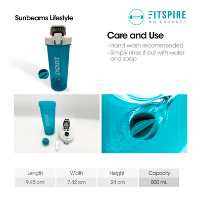 FITSPIRE Premium Gym Shaker Bottle Fitness Water Bottle