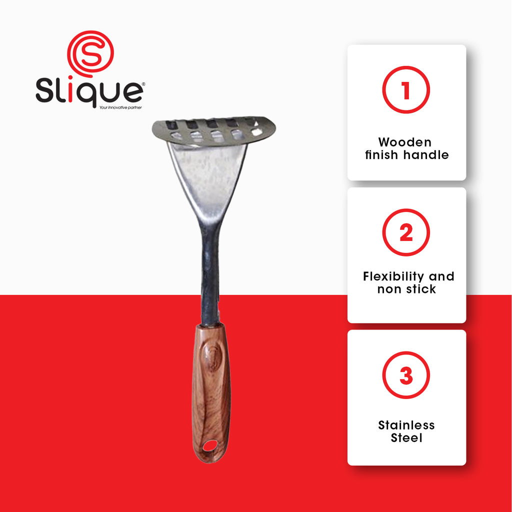 SLIQUE Premium Stainless Steel Serving Spoon, Skimmer, Ladle, Slotted Spoon, Turner, Hamburger Turner, Spaghetti Spoon