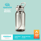 QUENCHA BPA-Free Water Bottle 1000ml Reusable Water Bottle • Built-In Straw • Leak-Proof Lid