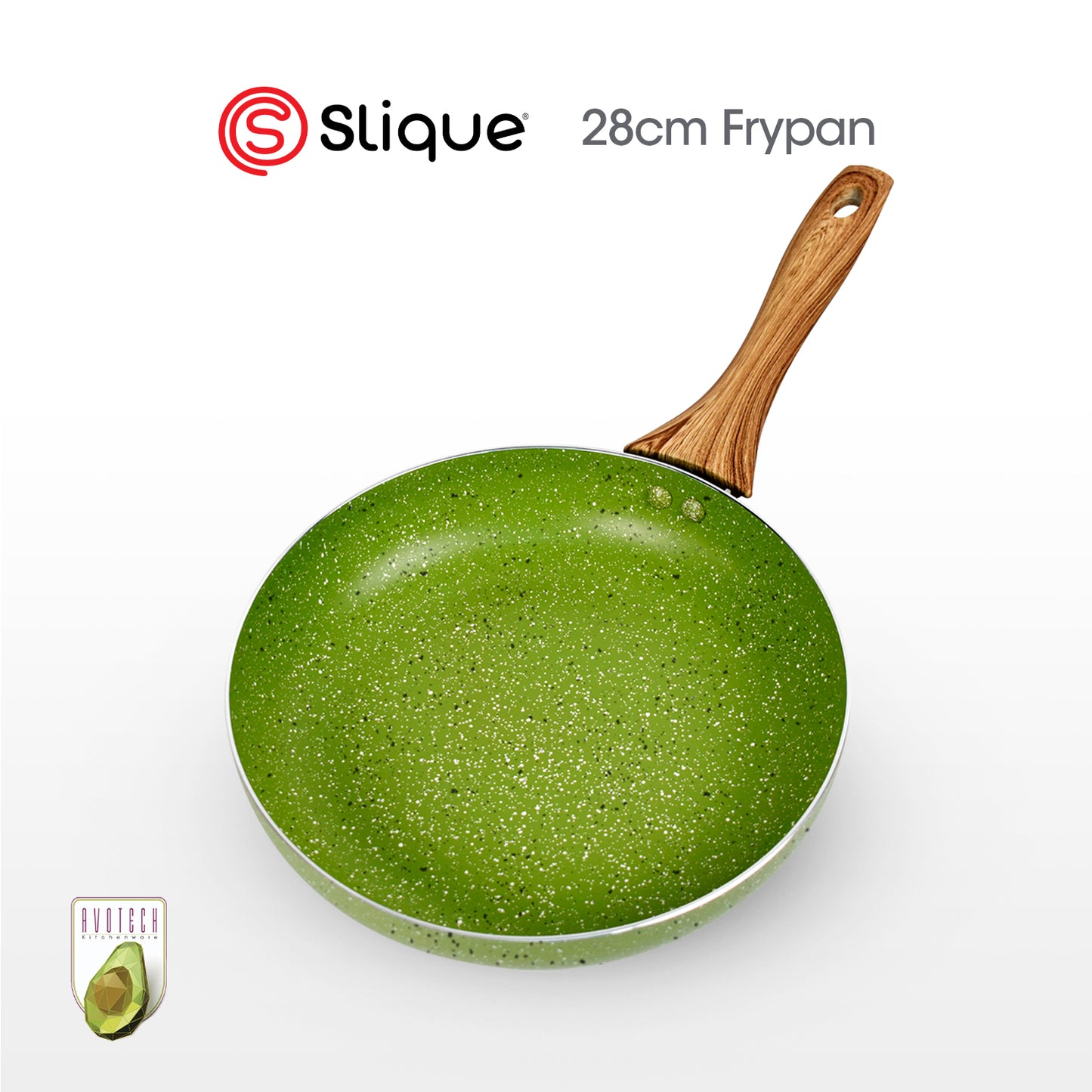 SLIQUE Avotech Marble Non-Stick Cookware – Fry Pan, Saucepan & Dutch Oven (16–28cm) | Induction Base | Scratch-Resistant Coating