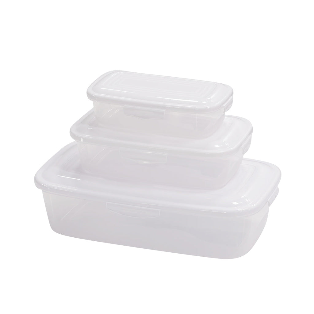 OSH Rectangle Food Container 3-Piece Set 34x21x11.5cm